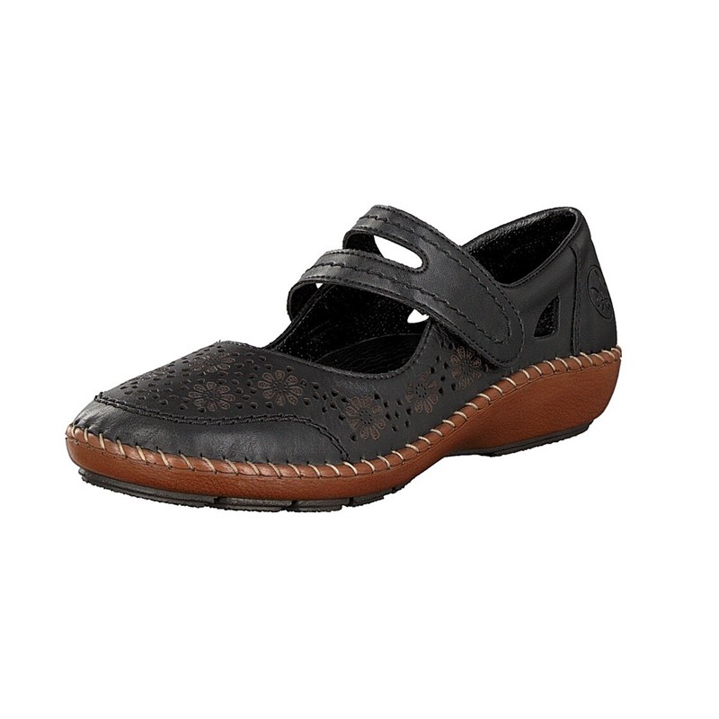 Slip On Damske - Rieker 44875-00 Čierne Topánky